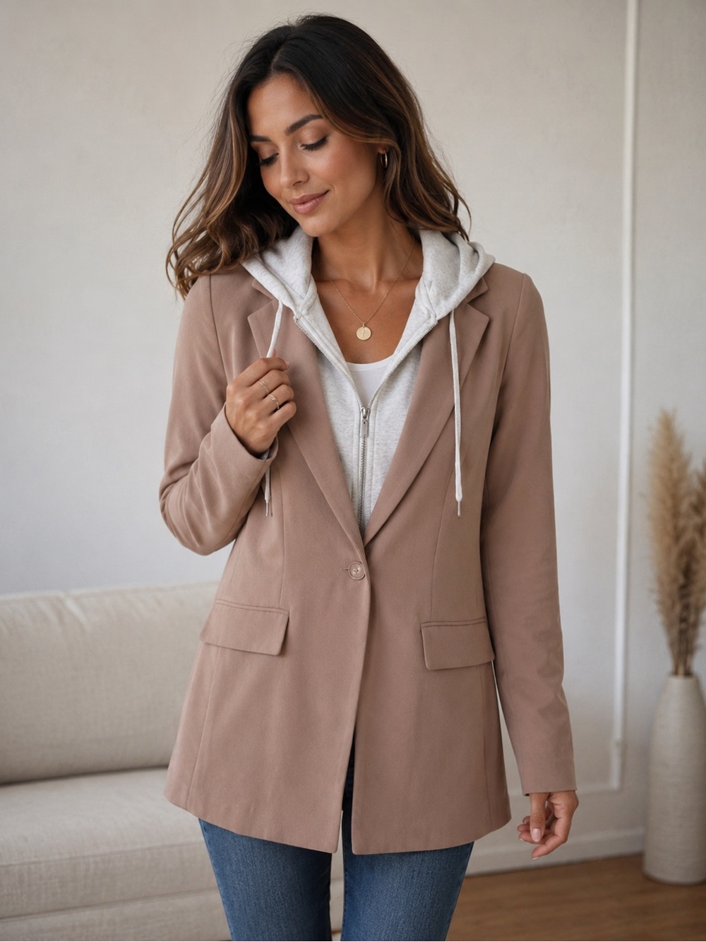 Rachel Zoe hooded blazer